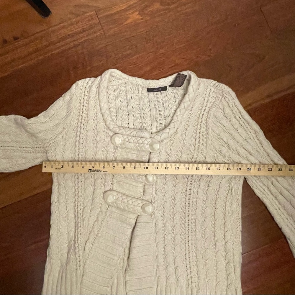 Chic Cream Cable Knit Women's Sweater - Picture 5 of 6